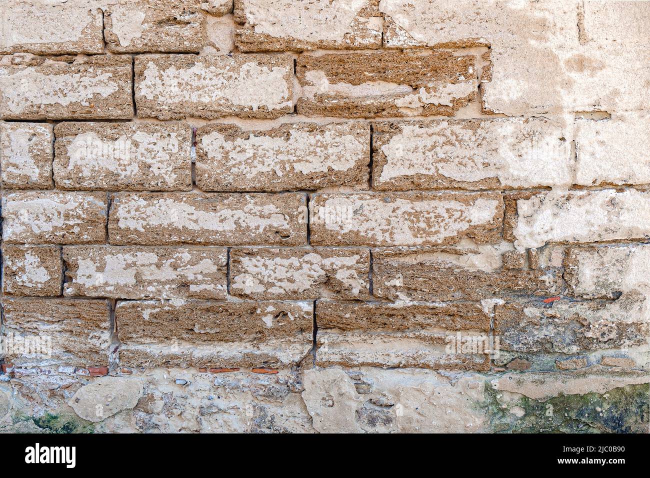 Hintergrund der alten Vintage Ziegel Wand Textur Stockfoto