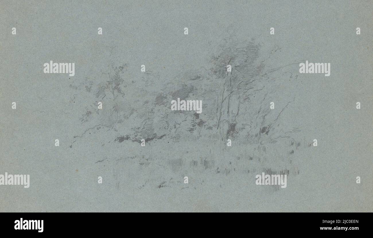 Baumlandschaft, Zeichner: Willem Maris, 1811, Papier, H 308 mm × B 497 mm Stockfoto