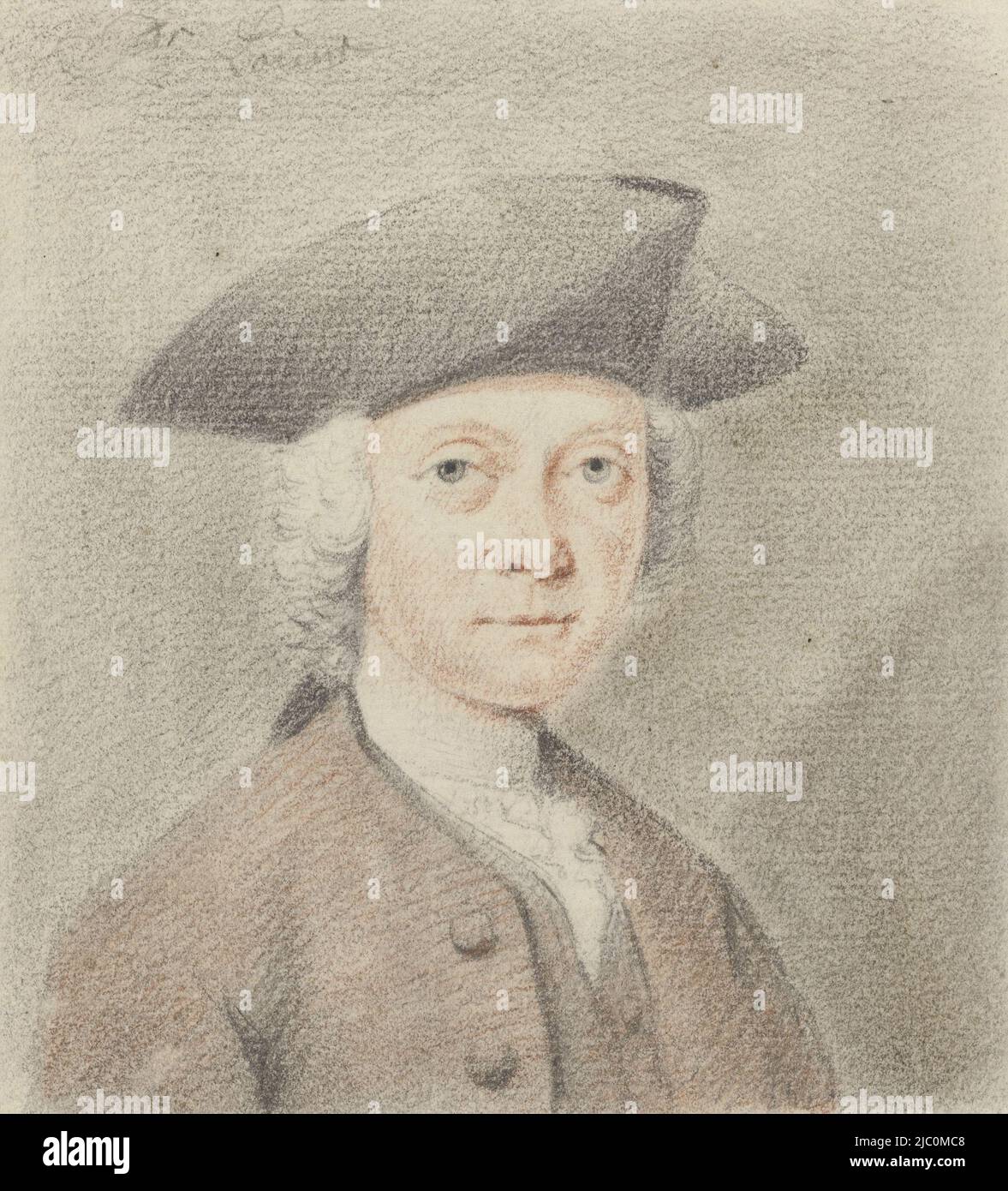 Porträt von Nichola Albrecht, Zeichner: Pieter Louw, 1750 - 1800, Papier, H 124 mm × B 113 mm Stockfoto