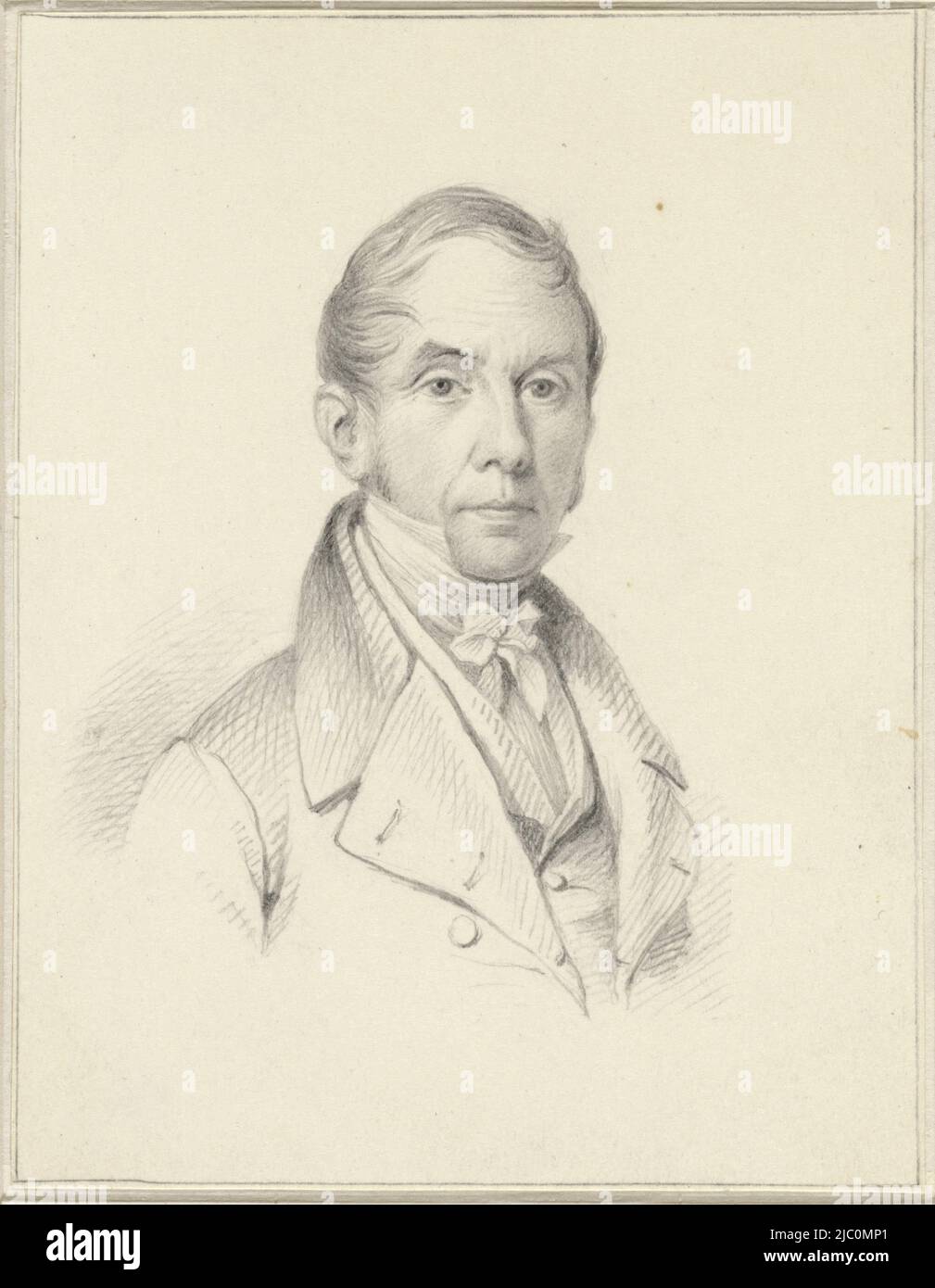 Selbstporträt von Johannes Hari I, Zeichner: Johannes Hari (I), 1800 - 1849, Papier, H 110 mm × B 85 mm Stockfoto