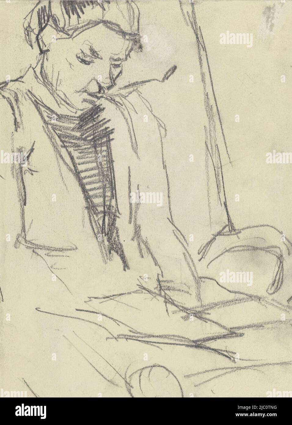 Skizze einer Leserin, Zeichnerin: Suze Robertson, 1865 - 1922, Papier, H 239 mm × B 172 mm Stockfoto