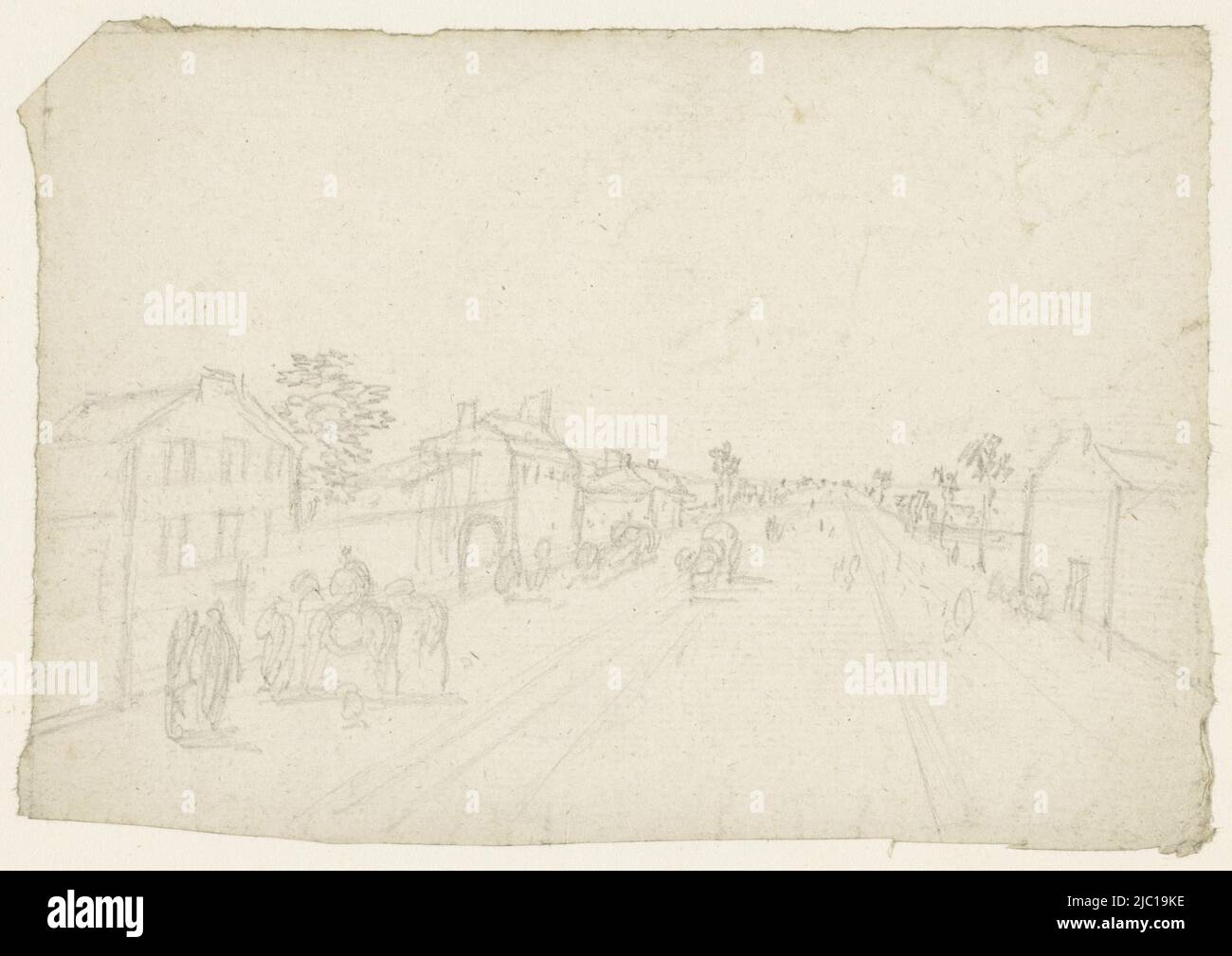 Route The baulieu, Zeichner: Georges Michel, 1773 - 1843, Papier, H 110 mm × B 155 mm Stockfoto