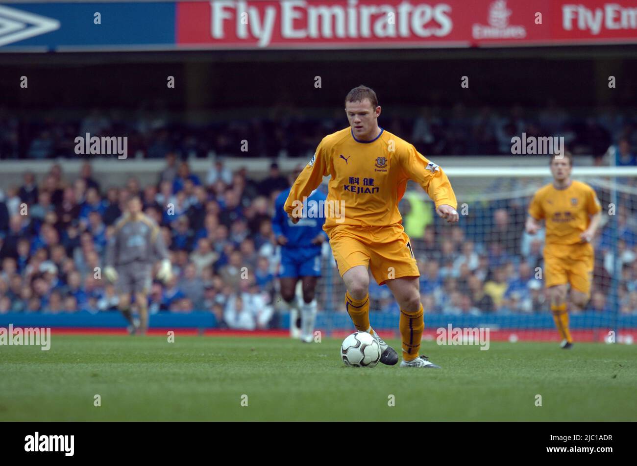 Chelsea / Everton 2004 Wayne Rooney Stockfoto