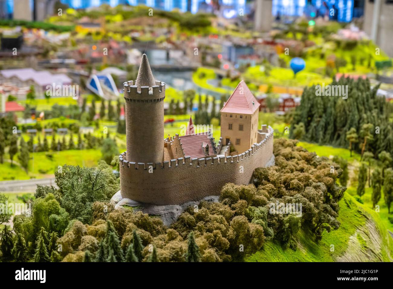 Eisenbahnkönigreich der Eisenbahn-Miniaturen Stockfoto