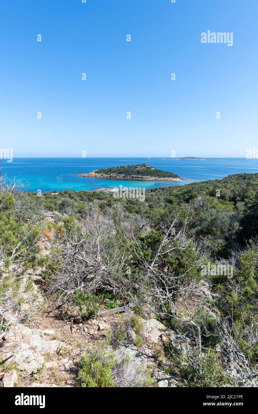 Farina Island ist eine natürliche Stätte und eine touristische Attraktion, Porto-Vecchio, Korsika, Frankreich Stockfoto