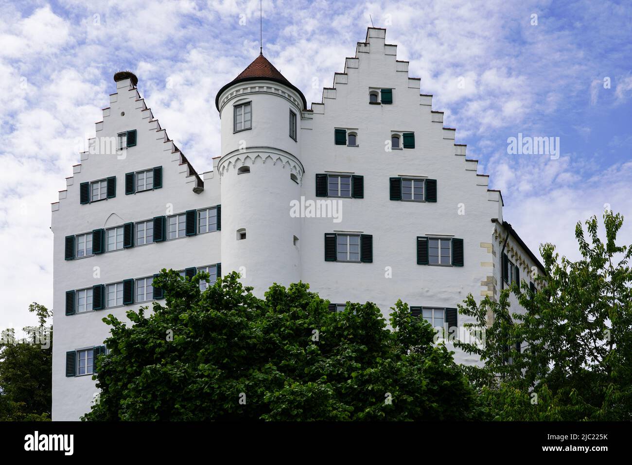 Schloss Aulendorf im Stadtteil Ravensburg. Aulendorf, Baden-Württemberg, Deutschland, 6.6.22 Stockfoto