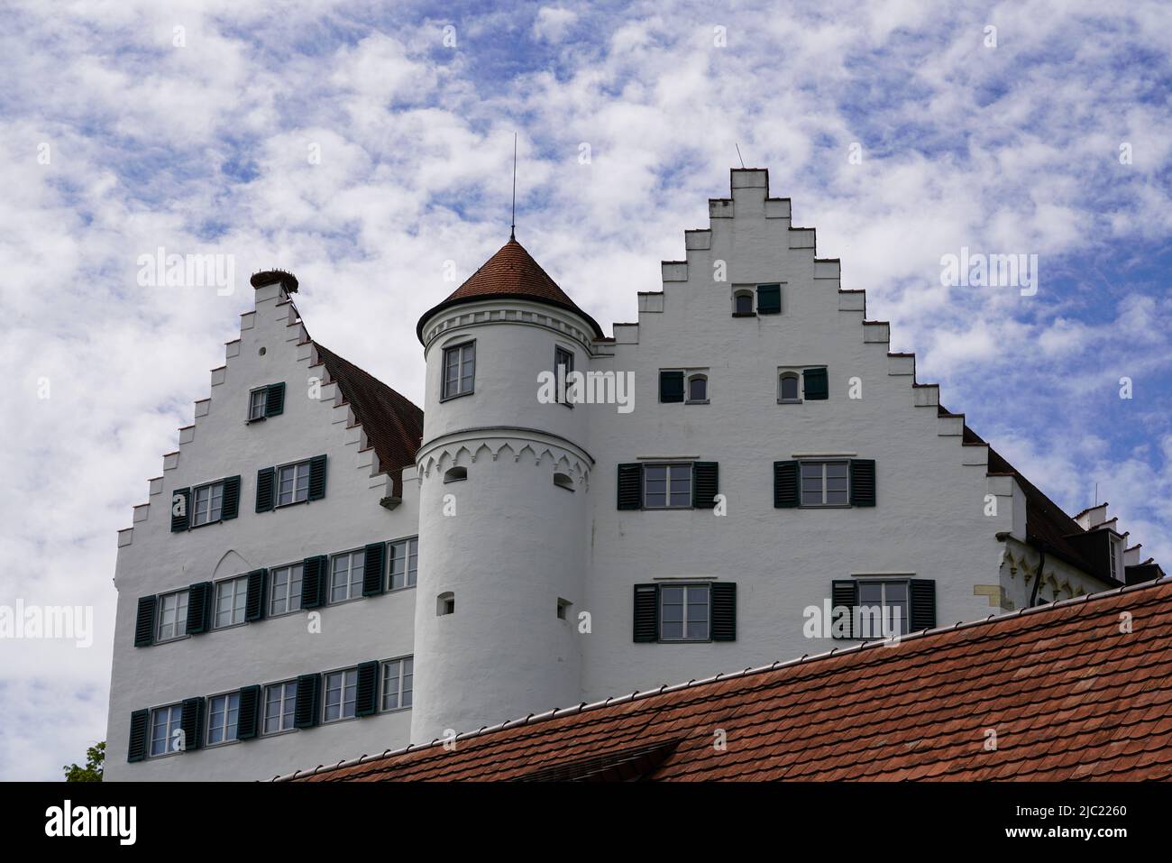 Schloss Aulendorf im Stadtteil Ravensburg. Aulendorf, Baden-Württemberg, Deutschland, 6.6.22 Stockfoto