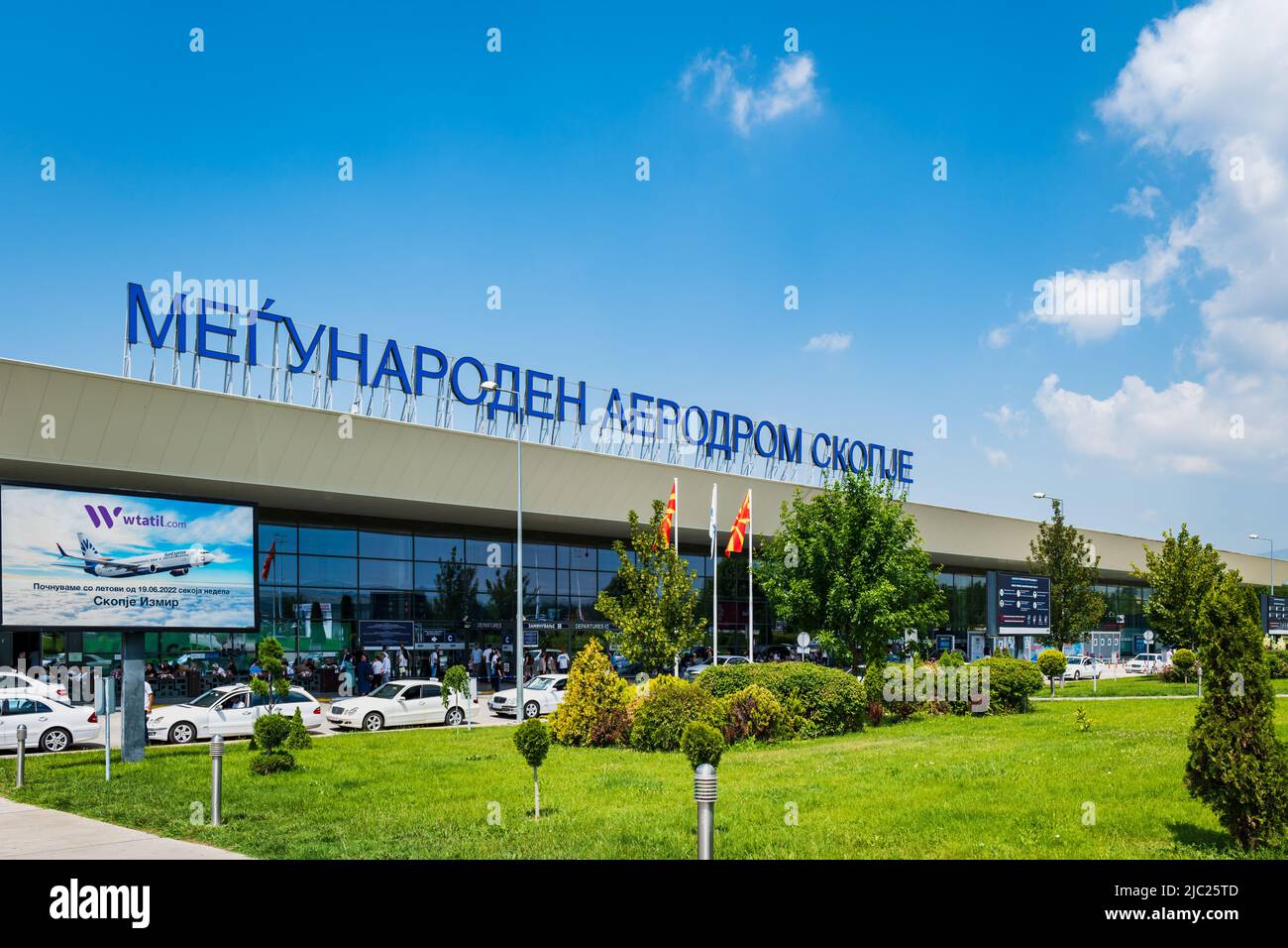 Skopje, NordMazedonien Juni 2022 Skopje International Airport, auch