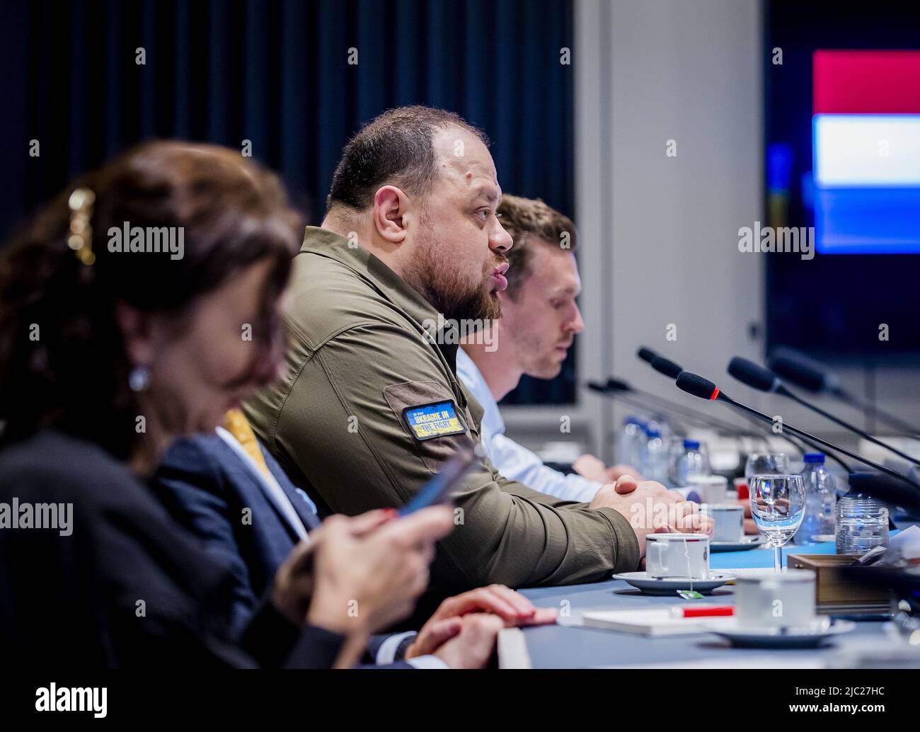 2022-06-09 15:07:08 DEN HAAG - Sprecher des ukrainischen parlaments Ruslan Stefanchuk während seines Besuchs im Senat. ANP REMKO DE WAAL niederlande Out - belgien Out Stockfoto