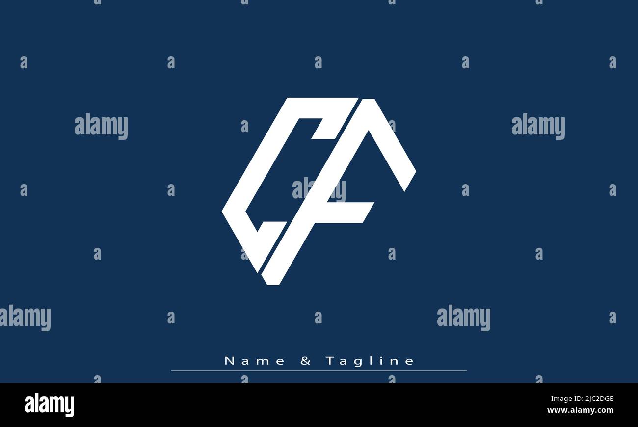 Alphabet Buchstaben Initialen Monogramm Logo CF , FC Stock Vektor