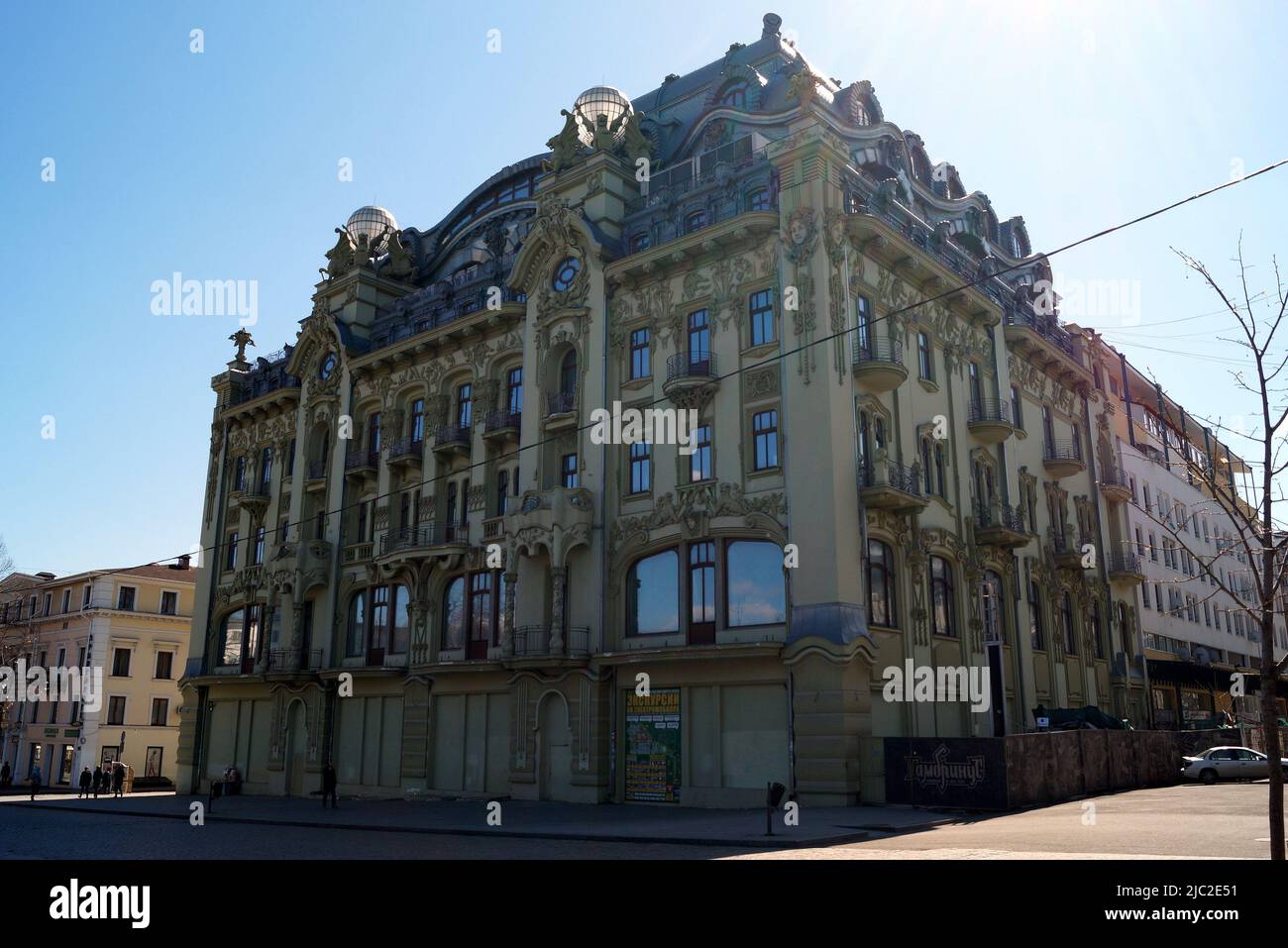 Grand Moscow Hotel, 1901-1904 im Jugendstil erbaut, in der Derybasivska Straße 29, Odesa, Ukraine Stockfoto