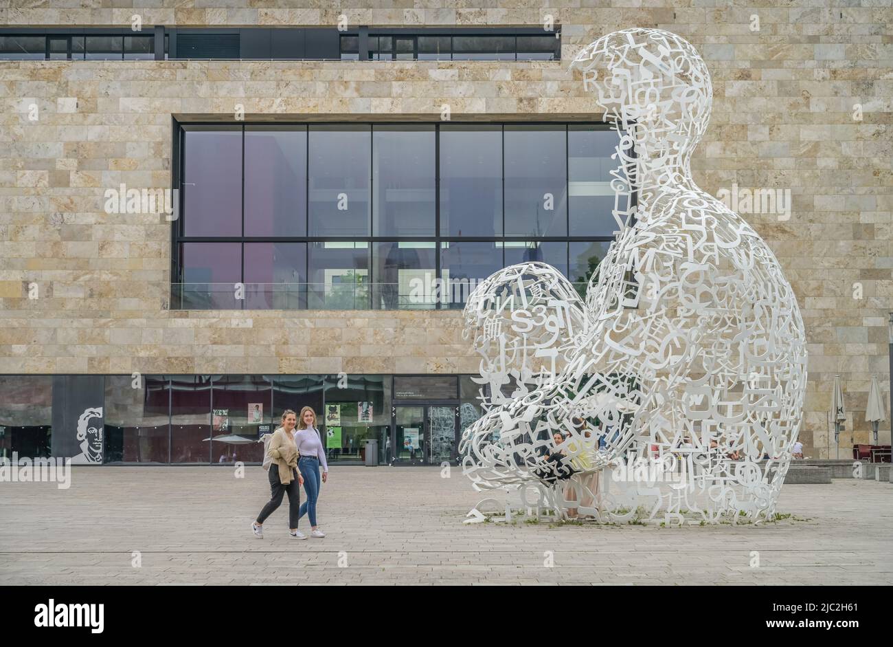 Skulptur Body of Knowledge, Goethe Universität, Campus Westend, Frankfurt am Main, Hessen, Deutschland Stockfoto