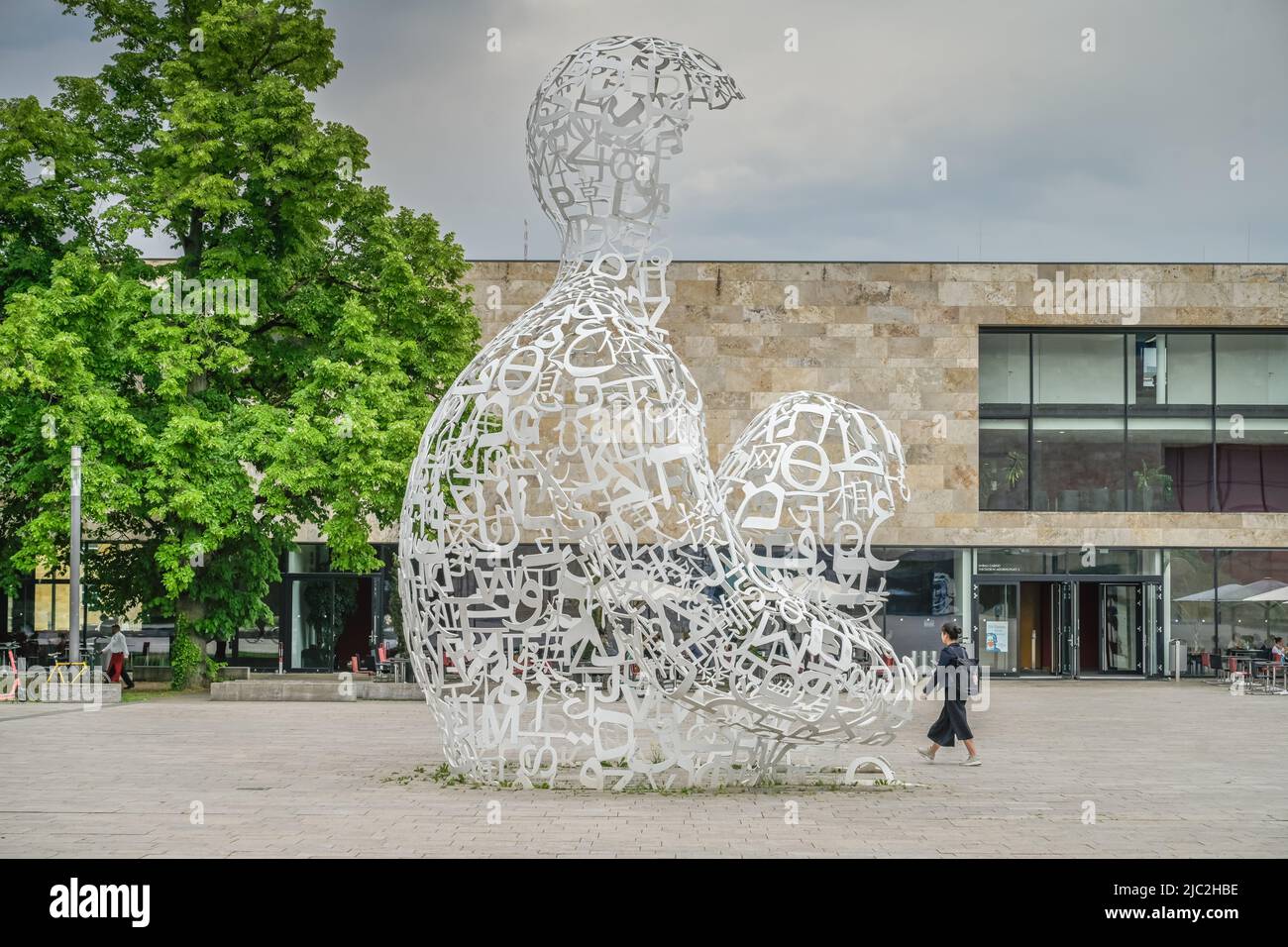 Skulptur Body of Knowledge, Goethe Universität, Campus Westend, Frankfurt am Main, Hessen, Deutschland Stockfoto