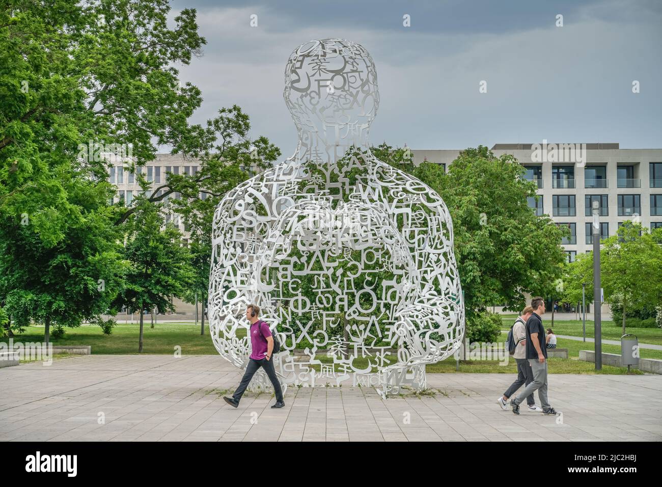 Skulptur Body of Knowledge, Goethe Universität, Campus Westend, Frankfurt am Main, Hessen, Deutschland Stockfoto