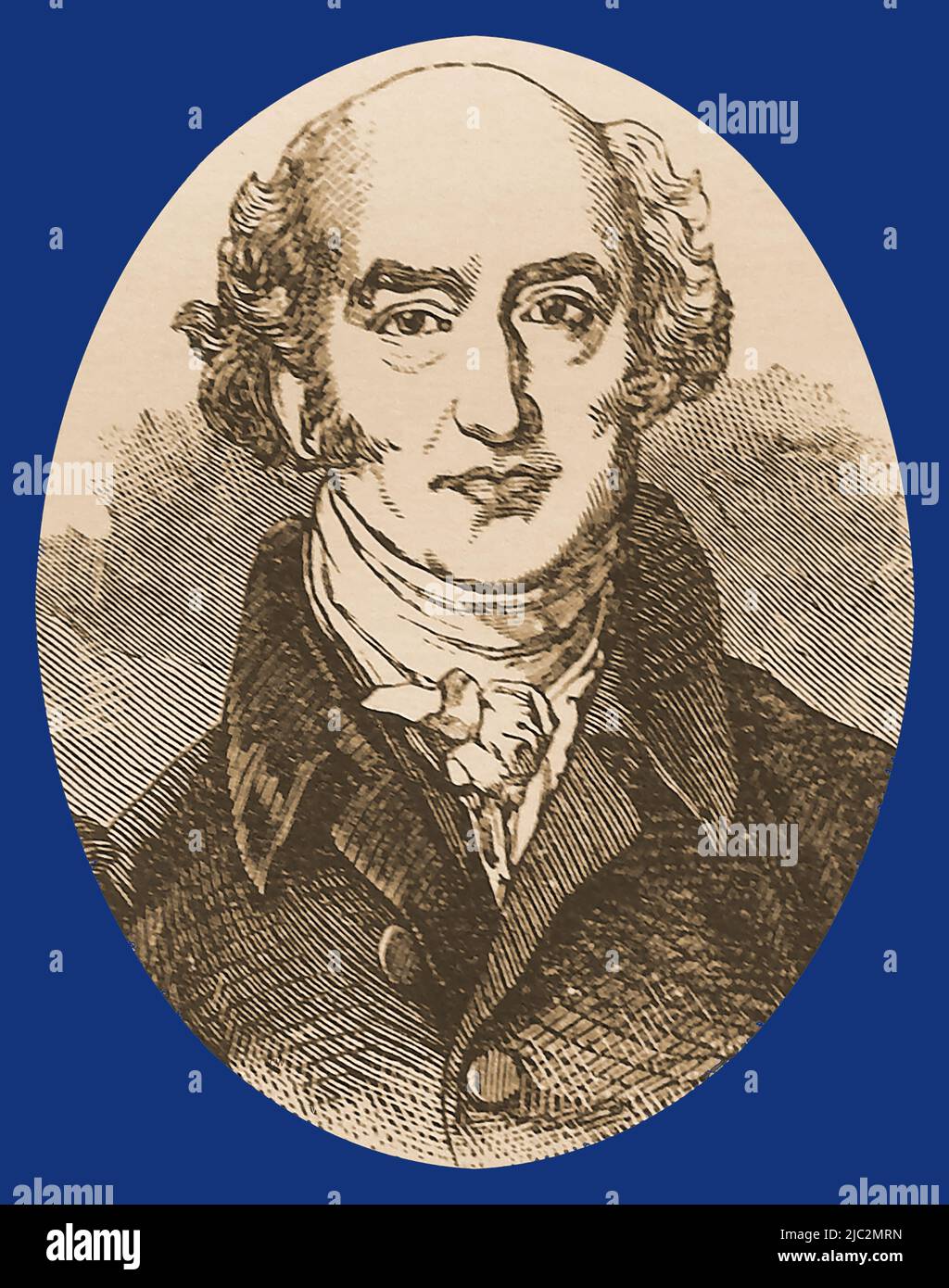Ein Porträt von George Canning (1770 – 1827) , konservativem britischen Premierminister, Staatsmann und Redner aus dem späten 19.. Jahrhundert. Er bekleidete zahlreiche parlamentarische Positionen, darunter Staatssekretär für auswärtige Angelegenheiten, Vorsitzender des Unterhauses und Präsident des Kontrollausschusses Stockfoto