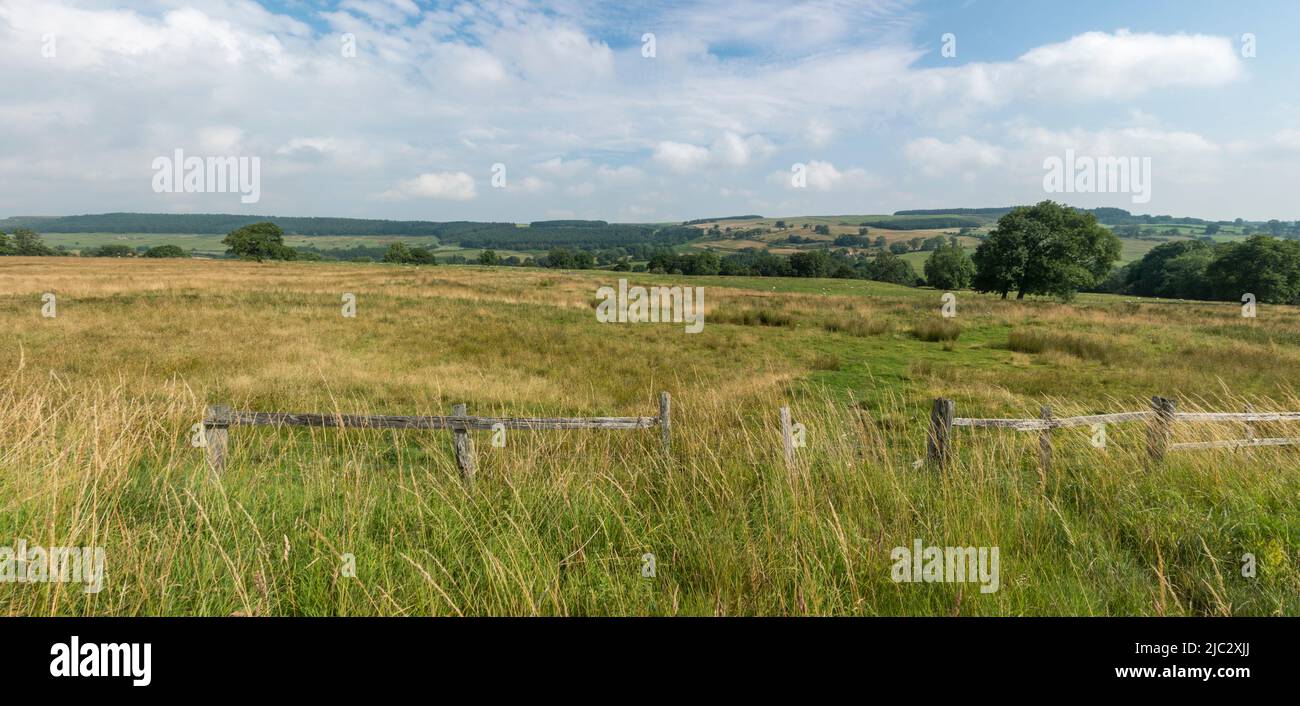 Der Standort des ehemaligen Breary Banks First World war Army Camp in der Nähe des Leeds Pals Memorial, Yorkshire Dales National Park, Leighton, N Yorkshire, Großbritannien. Stockfoto