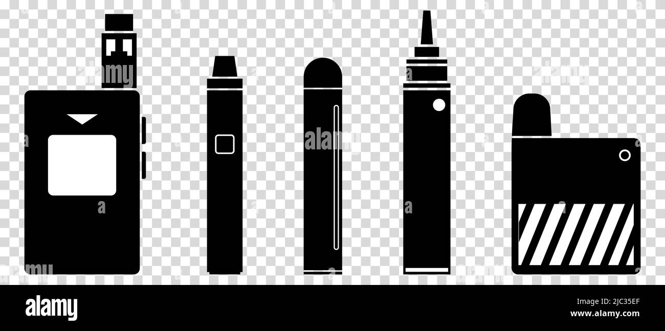 Vape Icon Set. Elektronische Zigarette. Vektordarstellung auf ...