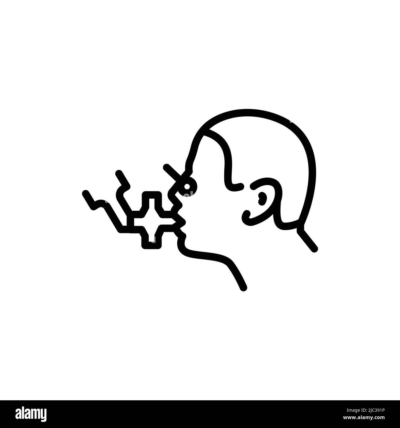 Symbol für die funktionelle pulmonale Testlinie. Isoliertes Vektorelement. Stock Vektor Symbol für die funktionelle pulmonale Testlinie. Isoliertes Vektorelement. Stock Vektor