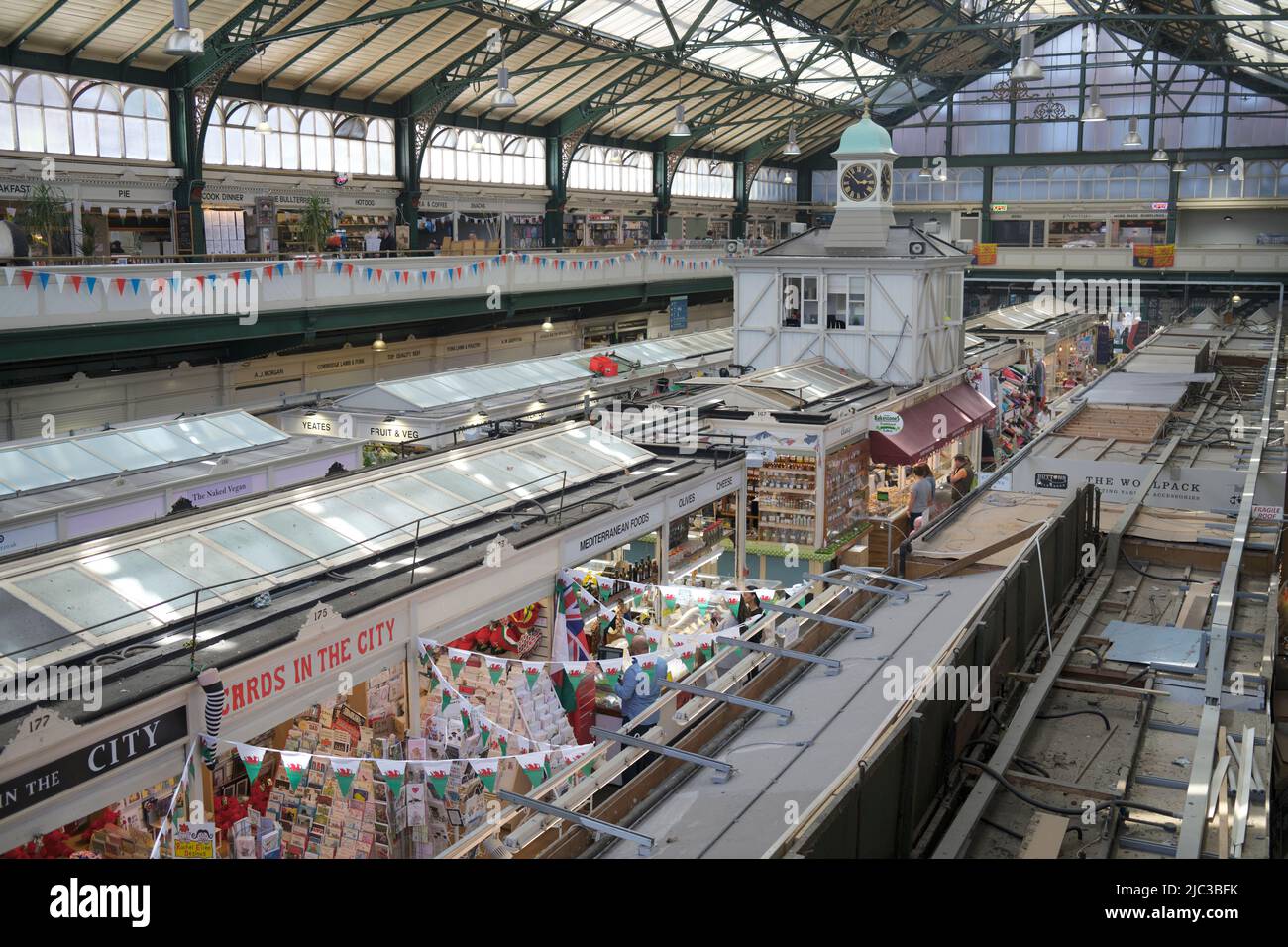 Cardiff Market Cardiff South Wales Stockfoto