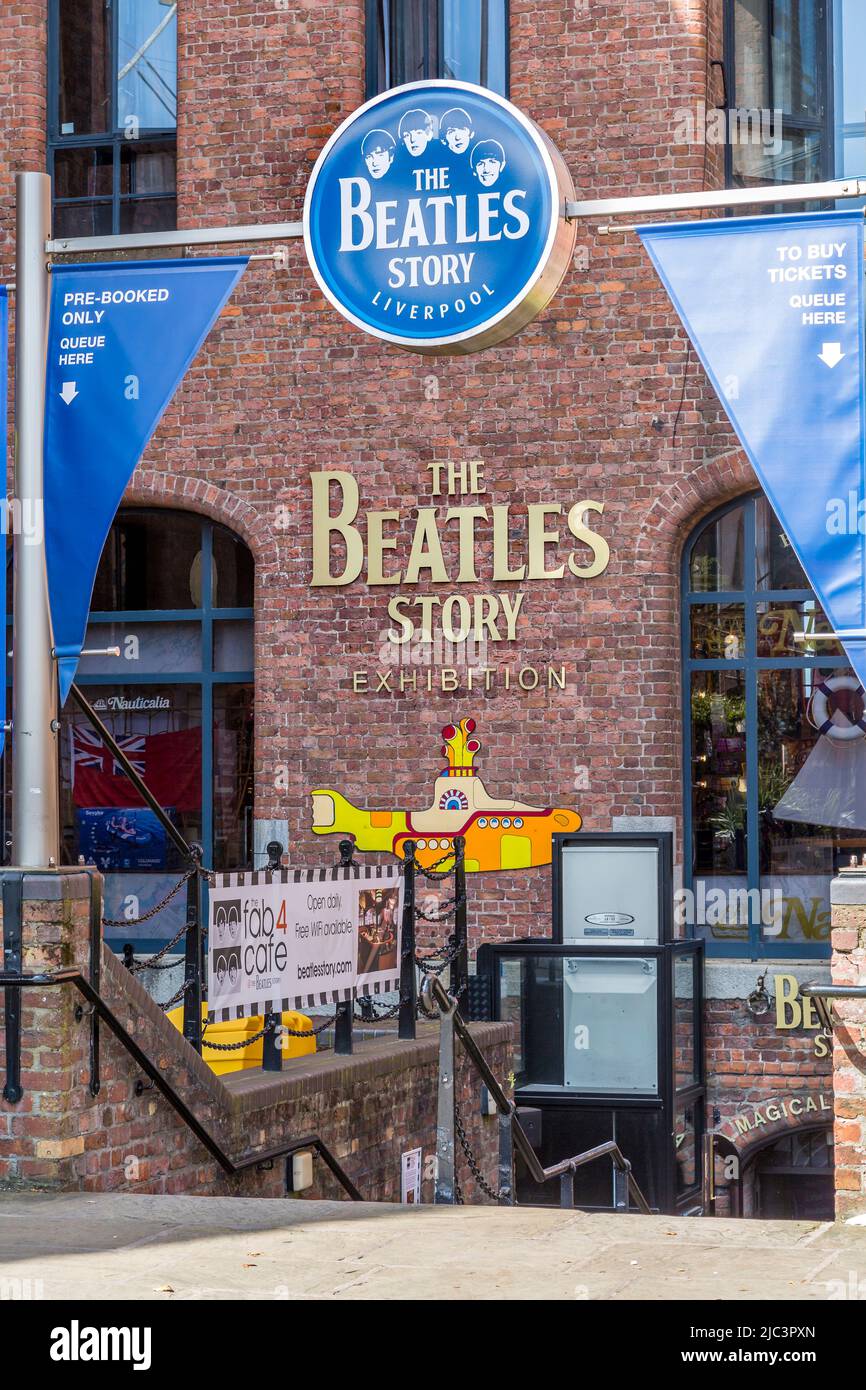 Die Beatles Story Ausstellung in Liverpool, England. Stockfoto