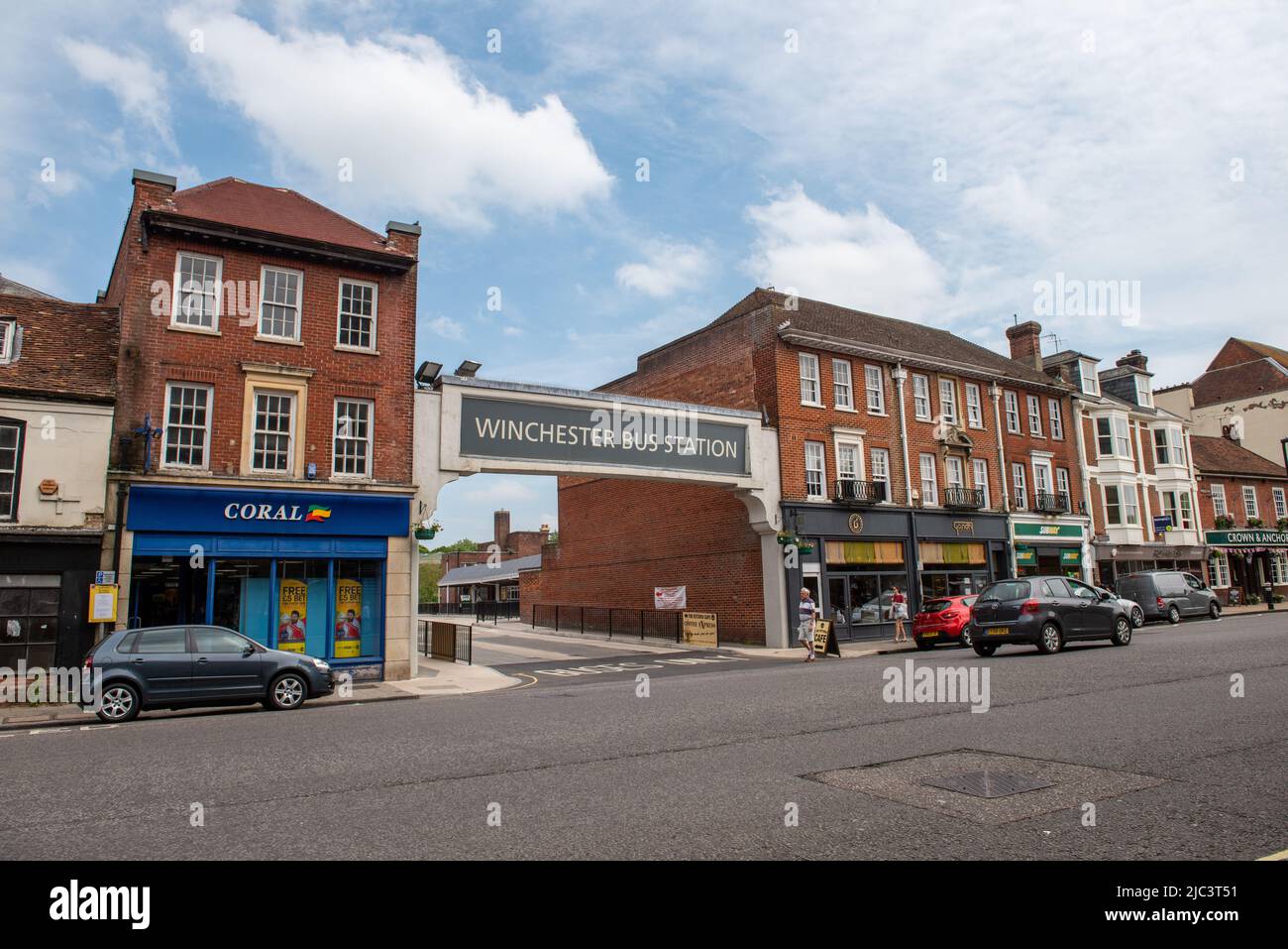 Busbahnhof Winchester, Winchester Stockfoto