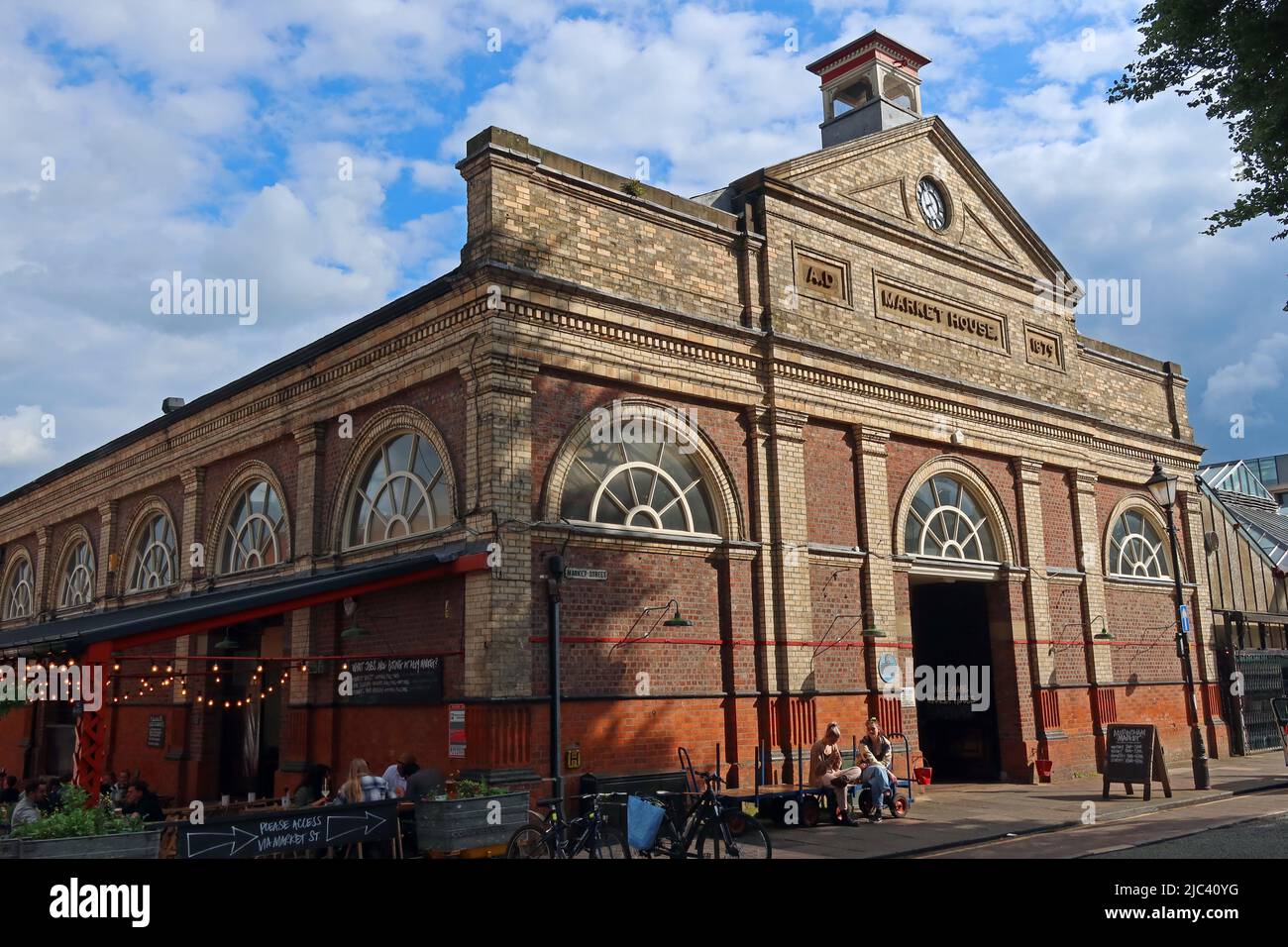 Altrincham historisches Markthalle-Gebäude, Greenwood Street, Altrincham, Manchester, England, UK, WA14 1SA Stockfoto