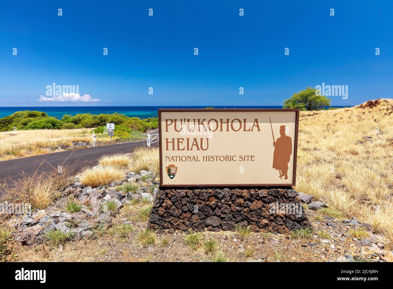 PU'ukohola Heiau National Historic Site, Historic Site of the Kings, Waimea, Big Island, Hawaii, USA Stockfoto