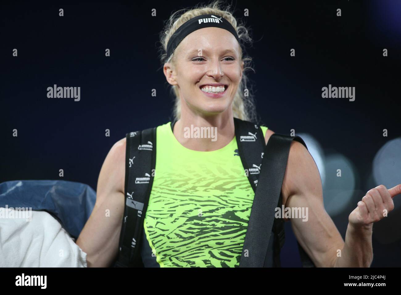 Rom, Italien. 10.. Juni 2022. ROM, Italien - 09.06.2022: MORRIS SANDI (usa) tritt in den STABHOCHSPRUNG-FRAUEN beim IAAF Wanda Diamond League - Golden Gala Meeting 2022 im Stadio Olimpico in Rom an. Kredit: Unabhängige Fotoagentur/Alamy Live Nachrichten Stockfoto