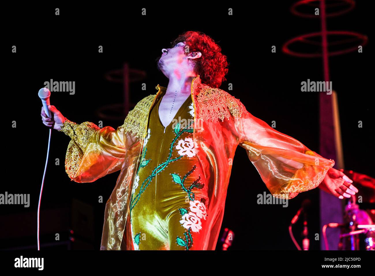 Mailand, Italien. 09.. Juni 2022. Greta Van Fleet im Konzert beim IDAYS Festival in Mailand, Italien, am 9 2022. Juni. Kredit: Mairo Cinquetti/Alamy Live Nachrichten Stockfoto