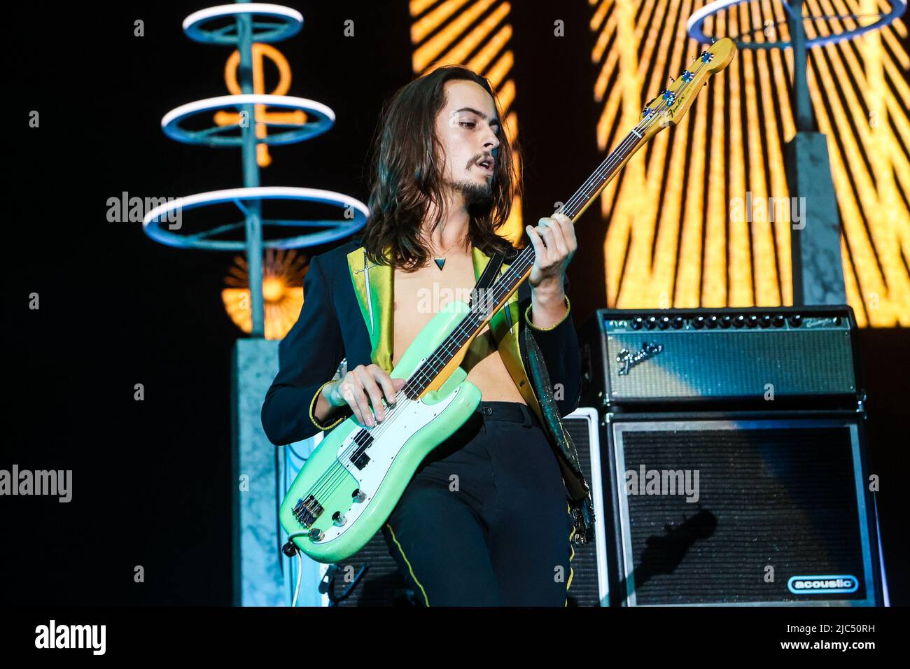 Mailand, Italien. 09.. Juni 2022. Greta Van Fleet im Konzert beim IDAYS Festival in Mailand, Italien, am 9 2022. Juni. Kredit: Mairo Cinquetti/Alamy Live Nachrichten Stockfoto