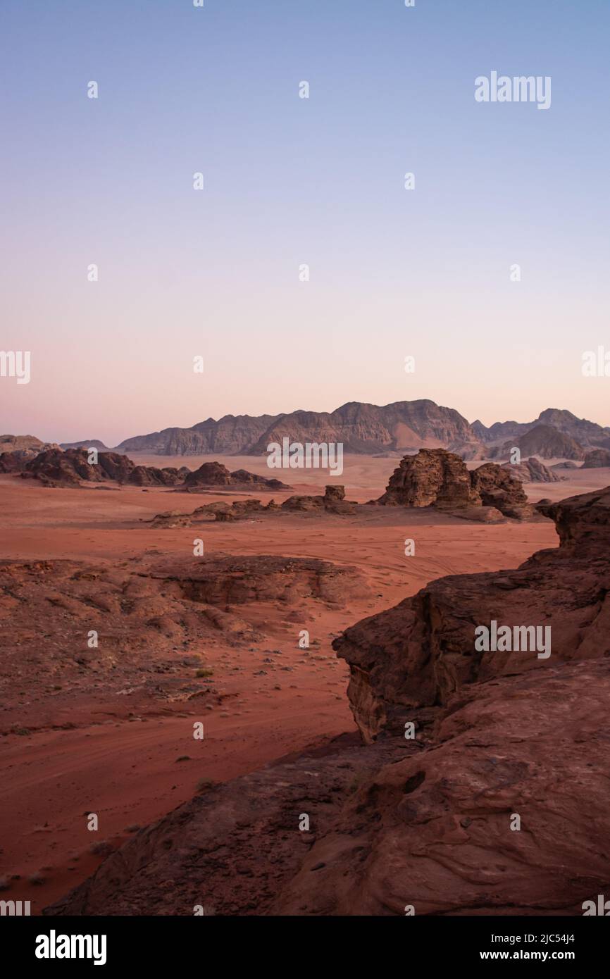 Die Schönheit der Wüste - Wadi Rum, Jordanien Stockfoto