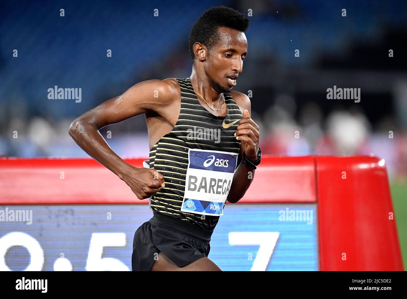 Selemon Barega aus Äthiopien tritt am 5000m während der Goldenen Gala der IAAF Diamond League im Olympiastadion in Rom (Italien) am 9.. Juni 2022 an Stockfoto