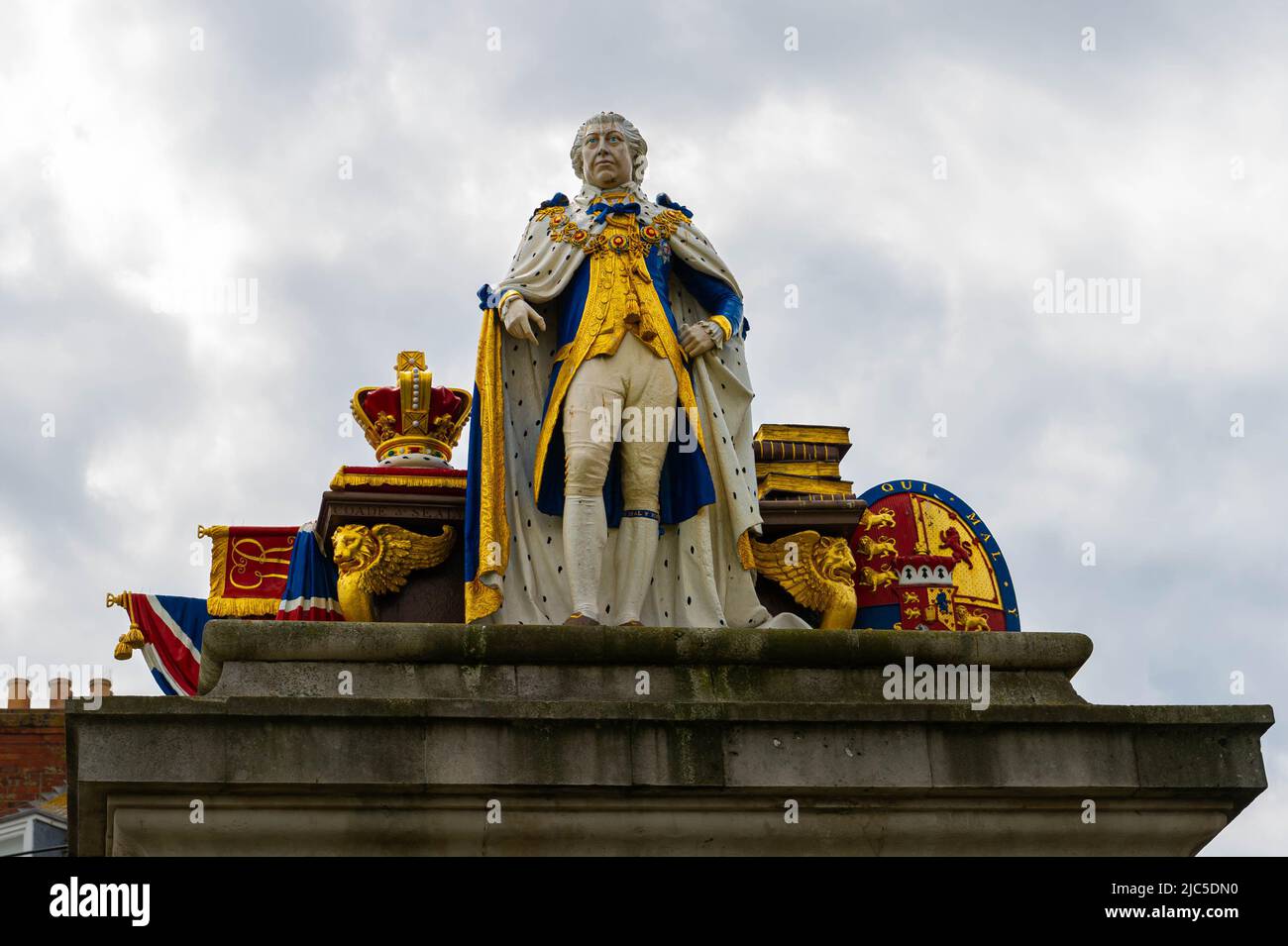 King George 3. Tribute Statue, Weymouth Stockfoto