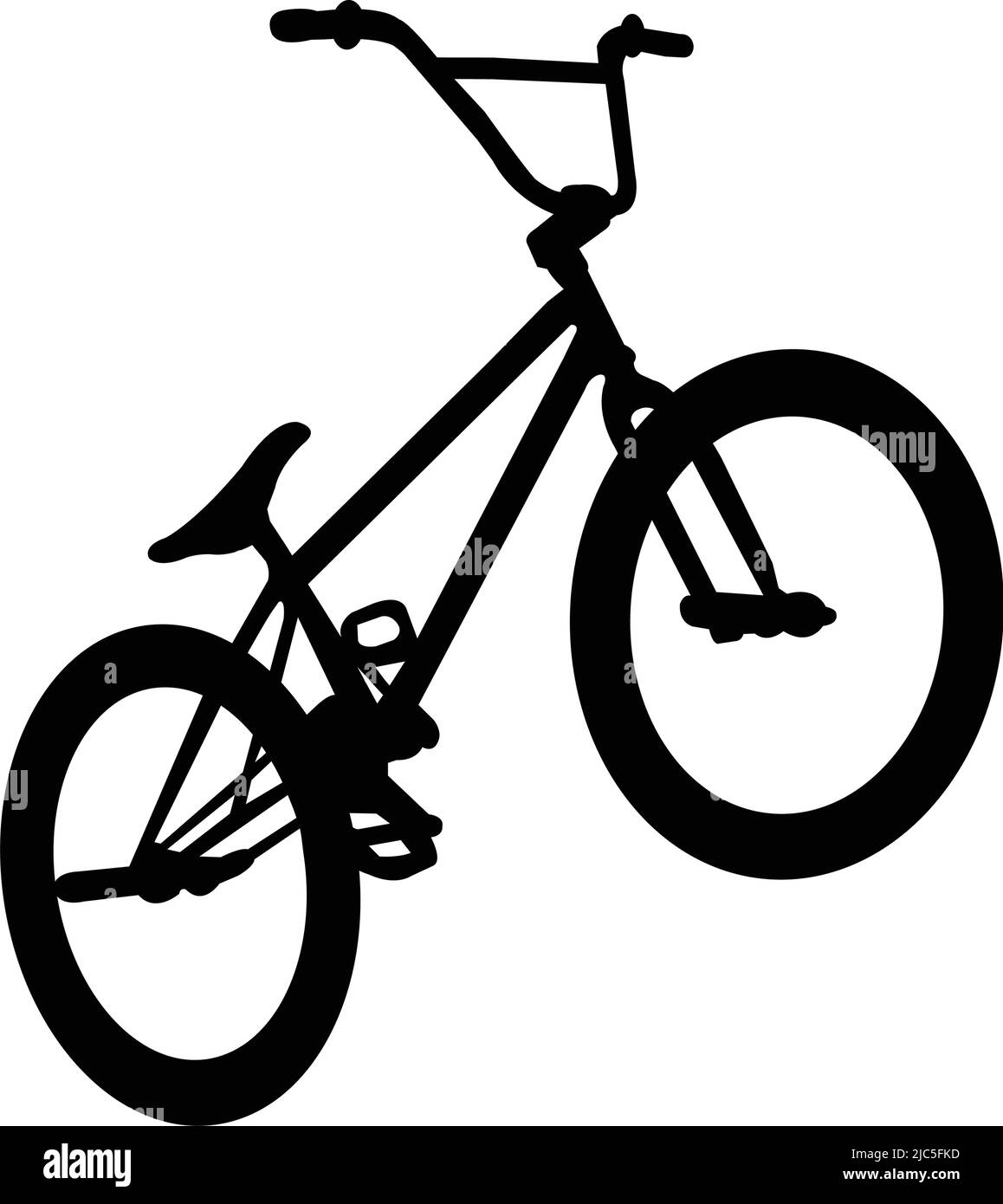 bmx Fahrrad Silhouette, Symbol, Symbol - Vektor Stock Vektor