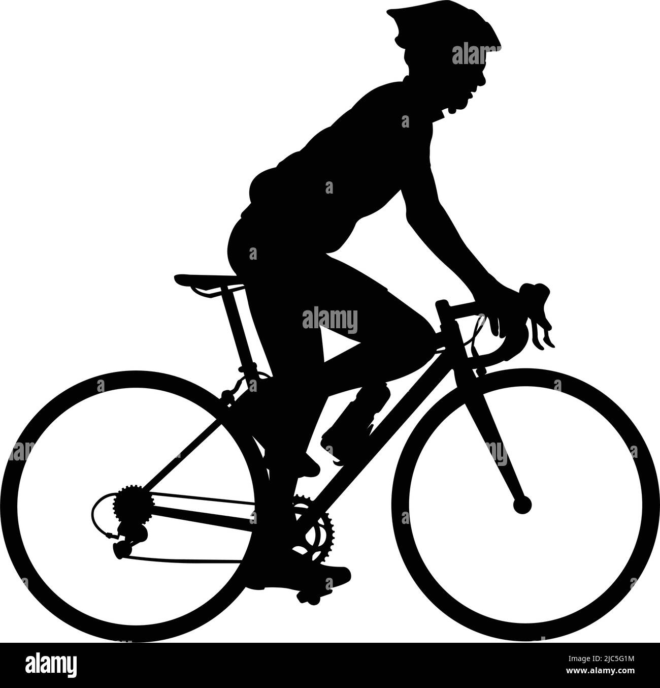 Hochwertige Rennen Fahrradfahrer Silhouette - Vektor Stock Vektor