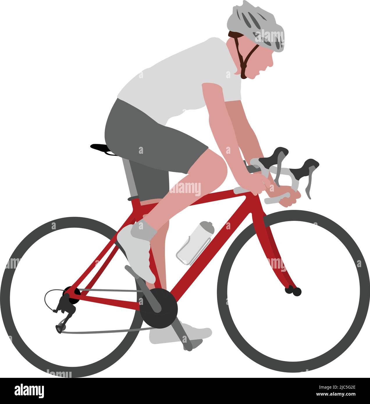 Rasse Fahrradfahrer Farbe Illustration - Vektor Stock Vektor
