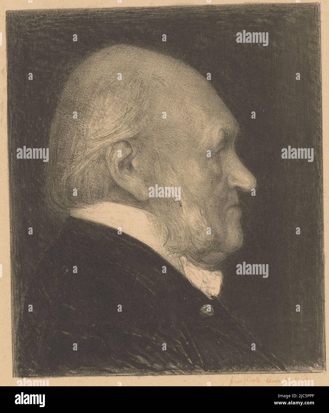 Porträt von Nicolaas Beets bekannter Zeitgenossen (Serientitel), Druckerei: Jan Veth, 1891, Papier, H 435 mm × B 293 mm Stockfoto