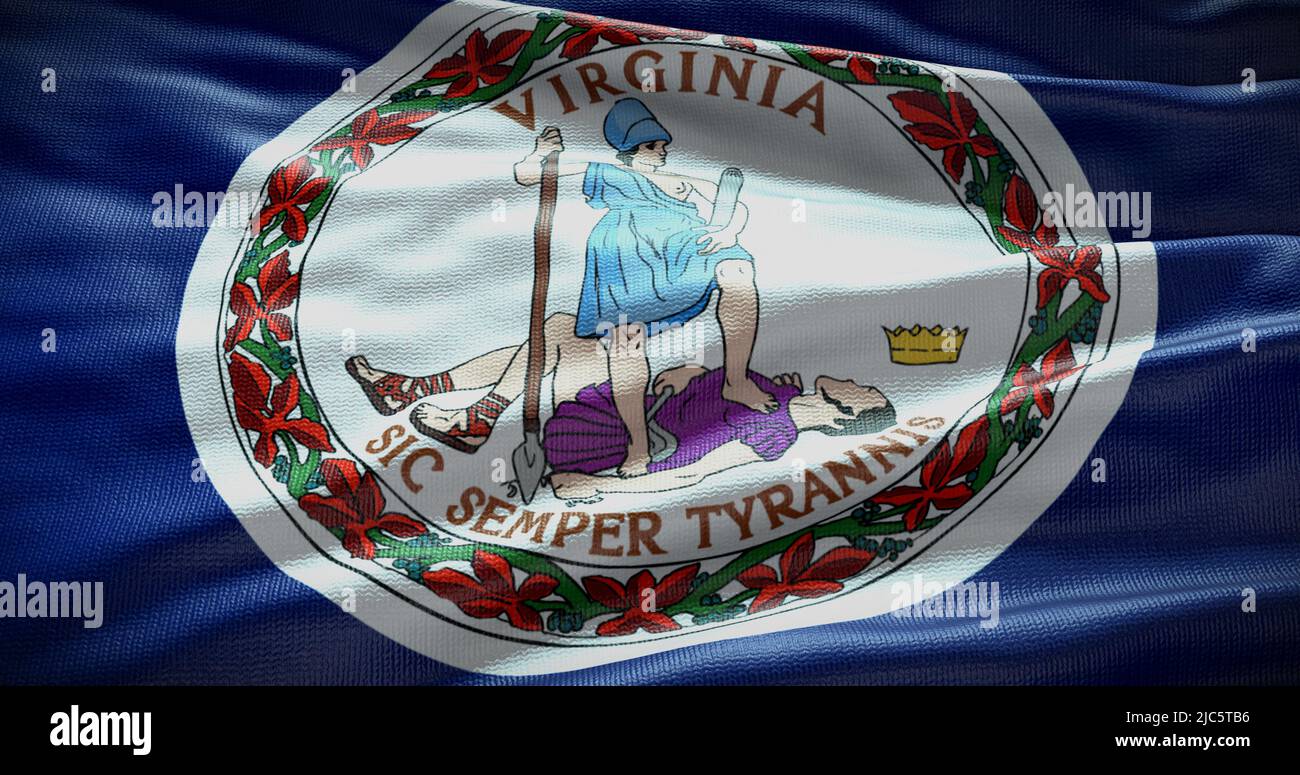Hintergrund der Virginia-Staatsflagge, Hintergrund des USA-Symbols. Stockfoto Hintergrund der Virginia-Staatsflagge, Hintergrund des USA-Symbols. Stockfoto