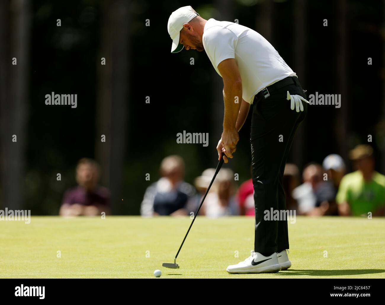 Sam Horsfield am zweiten Tag der LIV Golf Invitational Series im Centurion Club, Hertfordshire. Bilddatum: Freitag, 10. Juni 2022. Stockfoto