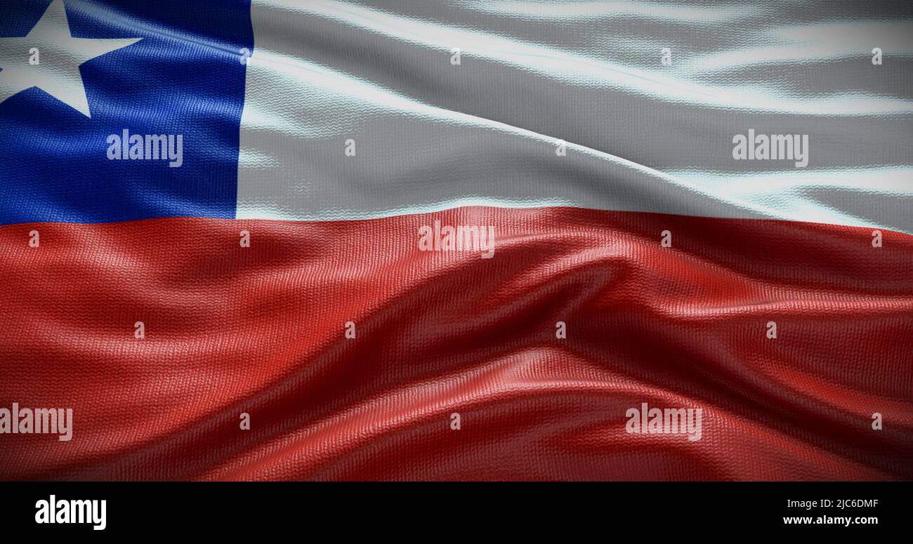 Hintergrund der chilenischen Nationalflagge. Symbol des Landes. Stockfoto