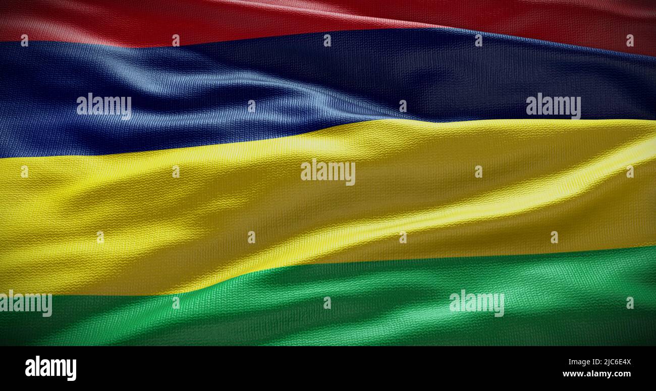 Hintergrund der Nationalflagge von Mauritius. Symbol des Landes. Stockfoto