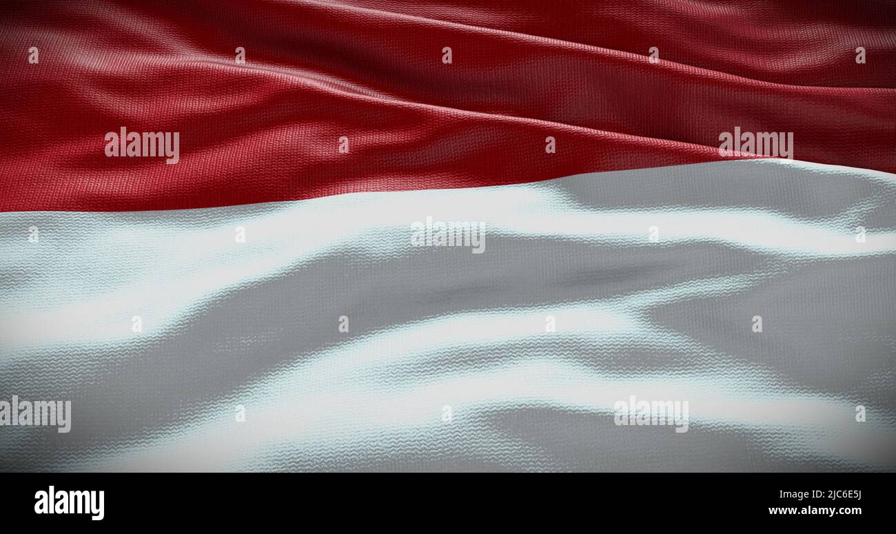 Abbildung des Hintergrundes der Nationalflagge von Monaco. Symbol des Landes. Stockfoto