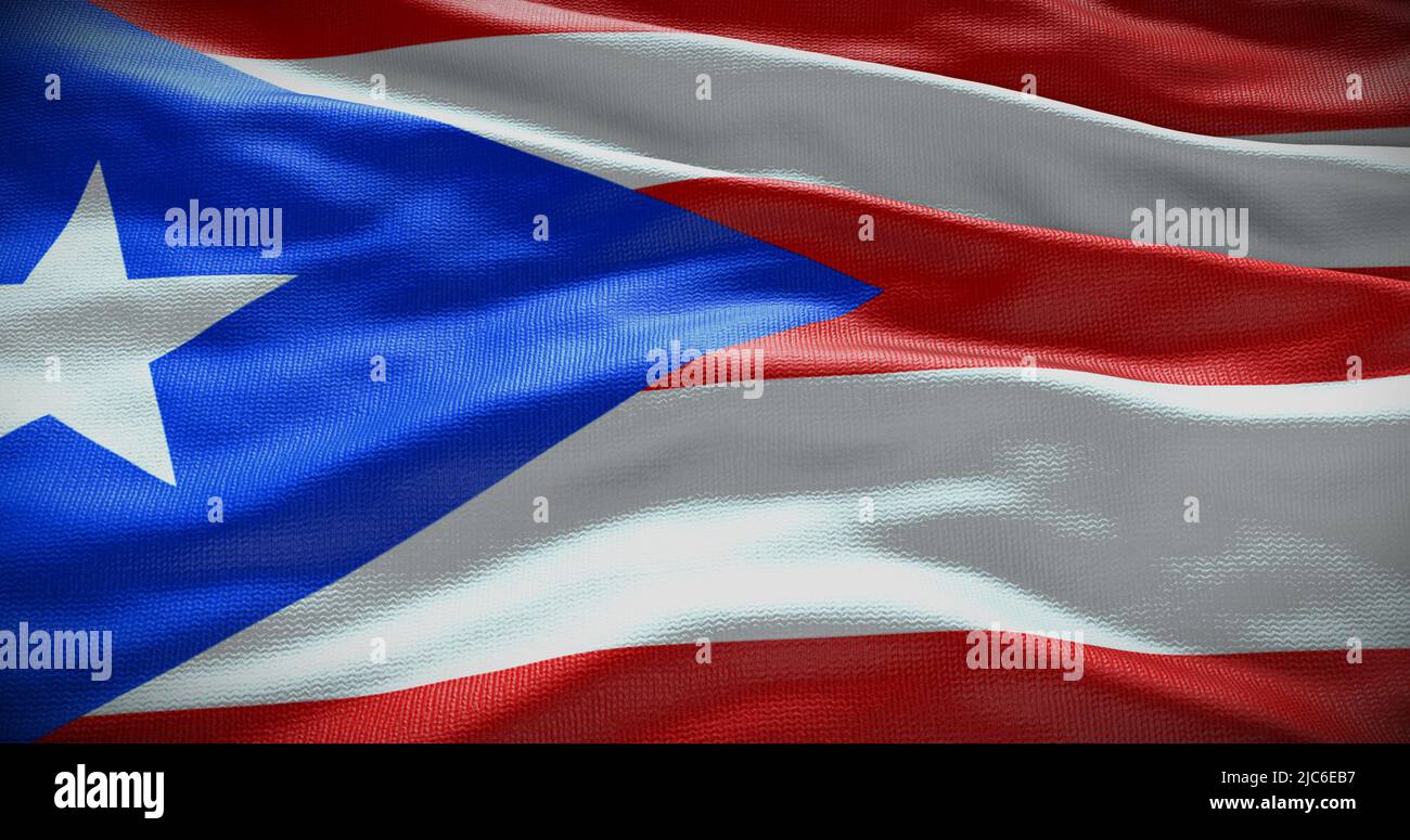 Hintergrund der Nationalflagge von Puerto Rico. Symbol des Landes. Stockfoto