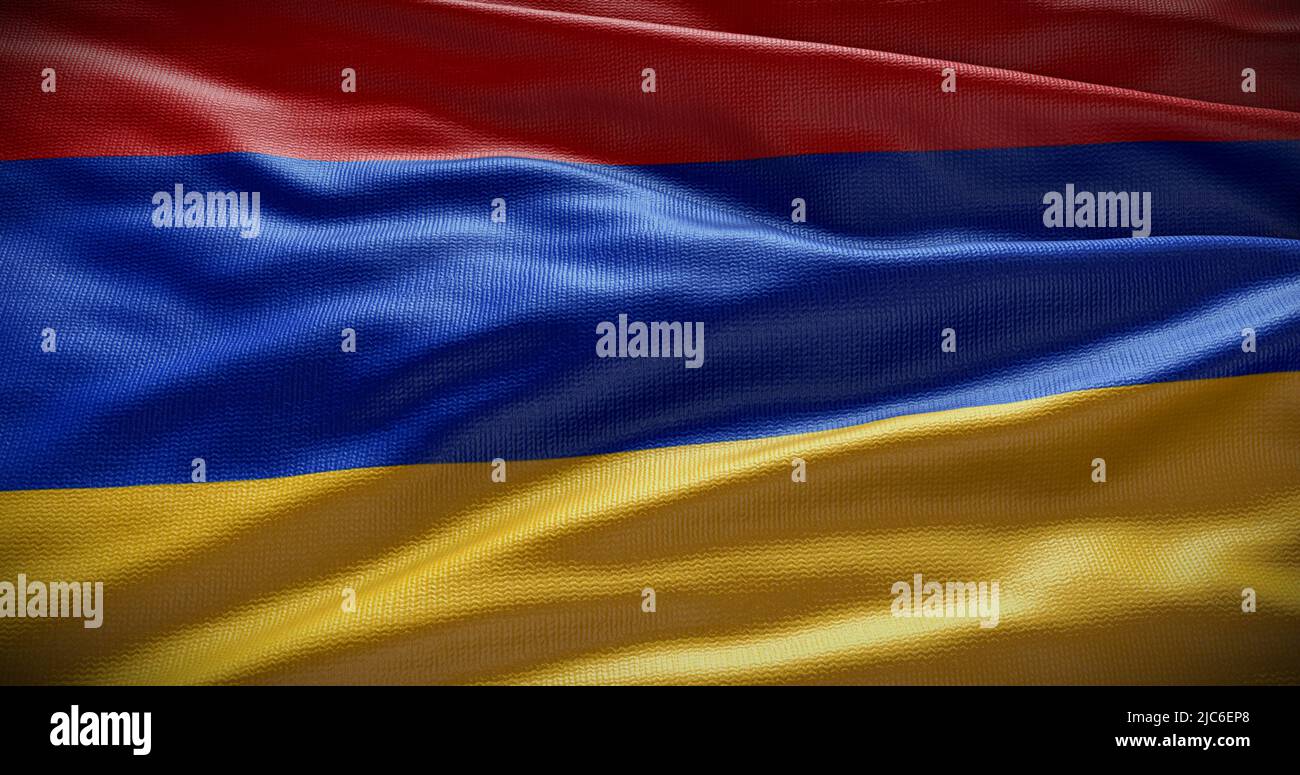 Hintergrunddarstellung der armenischen Nationalflagge. Symbol des Landes. Stockfoto