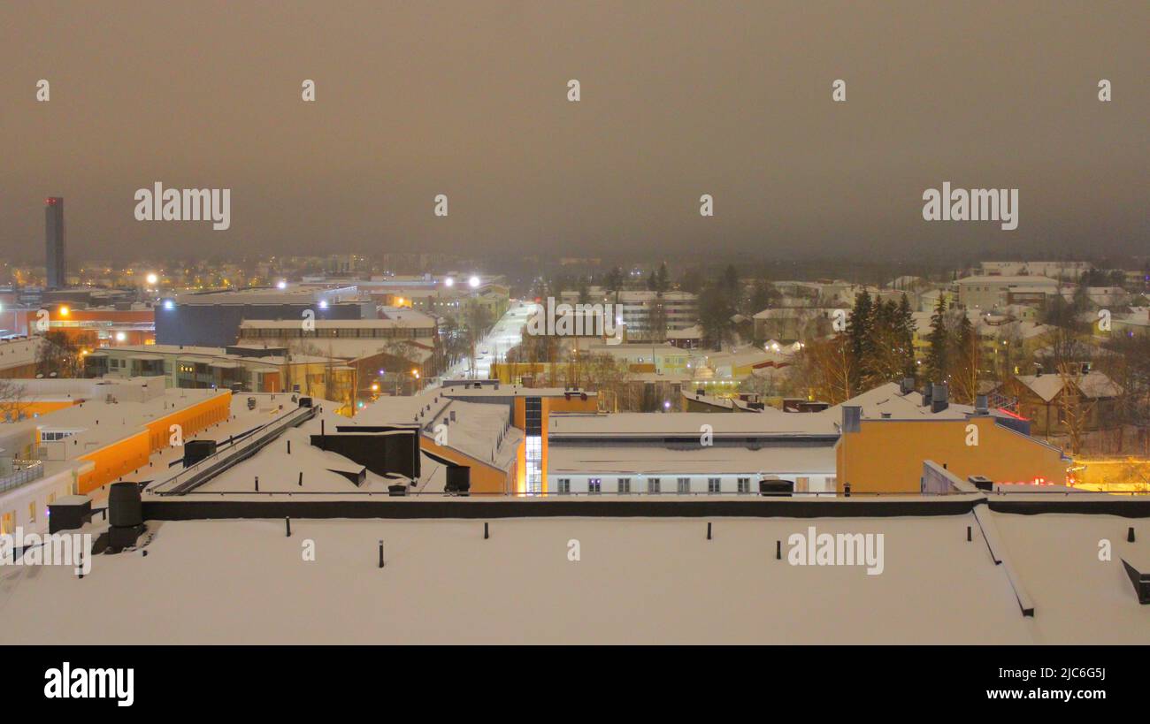 Winter in Vaasa Stockfoto