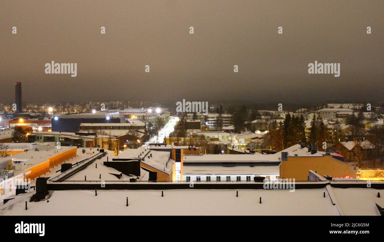 Winter in Vaasa Stockfoto