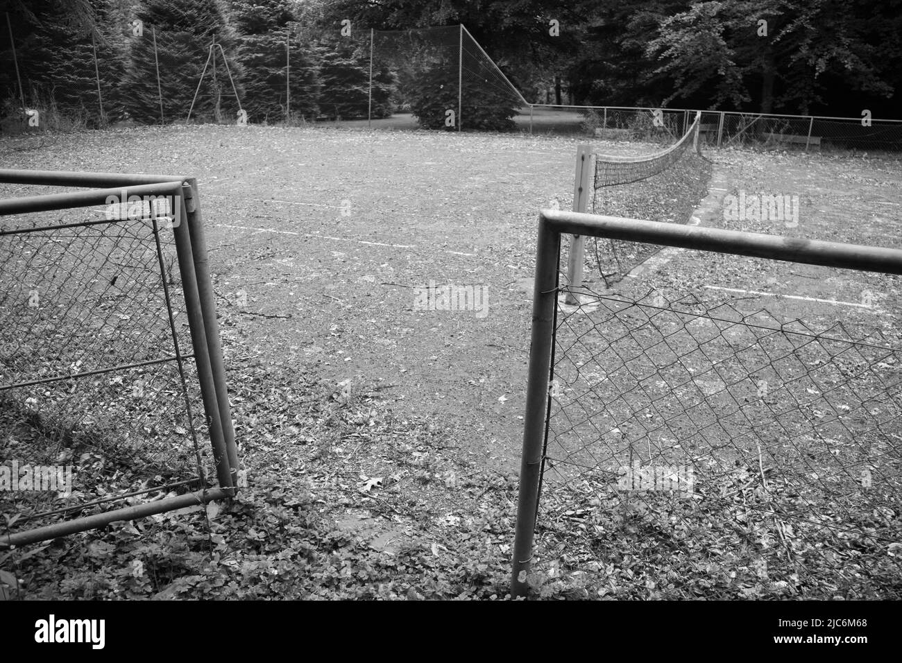Der alte Tennisplatz Stockfoto