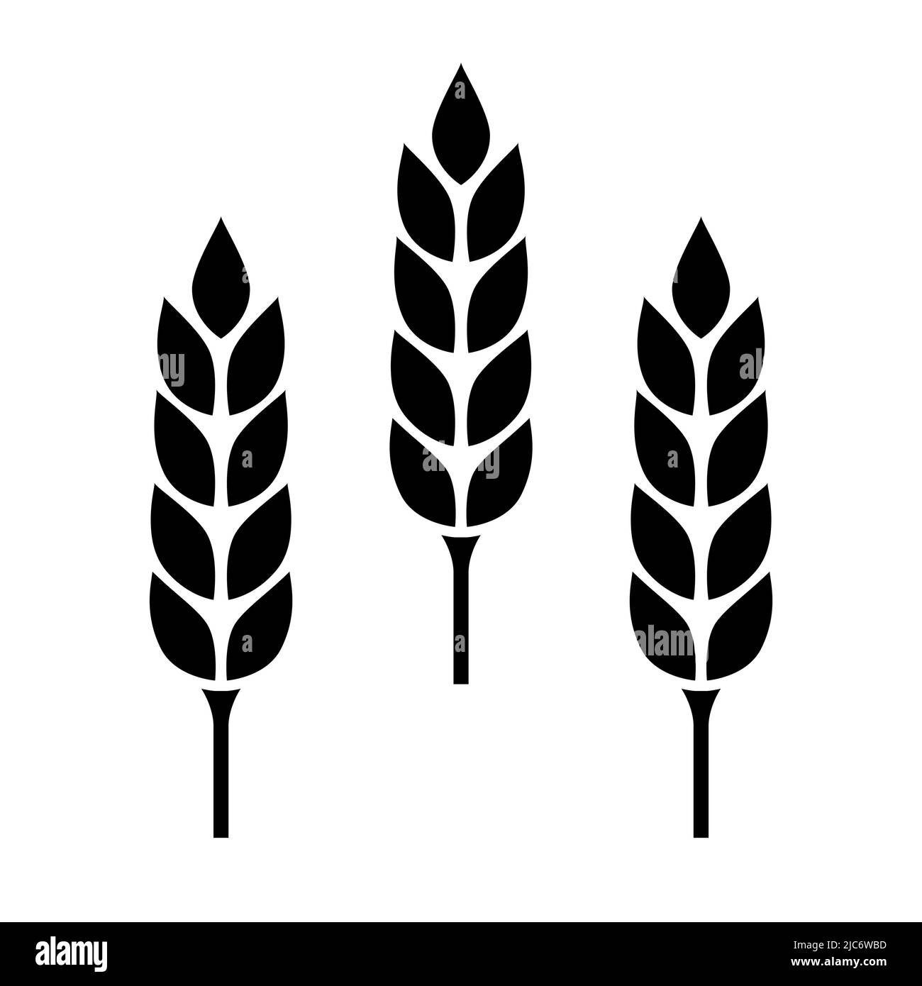 Baum Korn Symbole Weizen Landwirtschaft Vektor Illustration Symbol Stock Vektor
