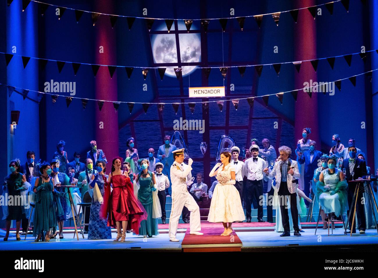 opera L'elisir d'amore, Donizetti, Teatre Principal, Palma, Mallorca, Balearen, Spanien Stockfoto