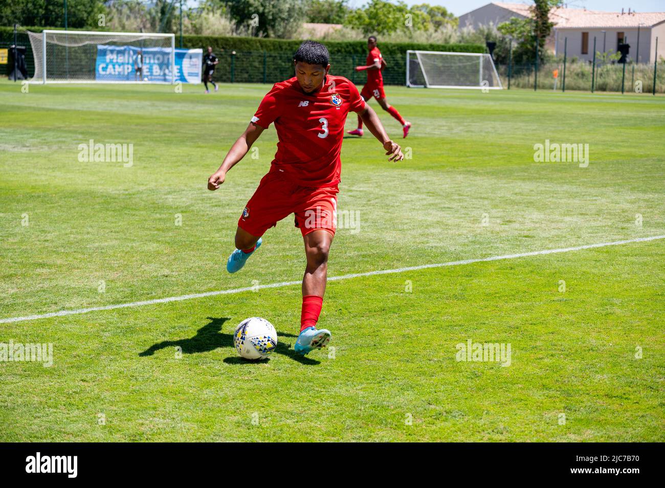 Mallemort, Frankreich. 10.. Juni 2022. ASPRILLA Luis während des Maurice Revello Turniers 2022, Under 21 Festival International Espoirs, 7. und 8. Platz Fußballspiel zwischen Panama U-23 und Komoren U-20 am 10. Juni 2022 im Stade d´Honneur in Mallemort, Frankreich - Foto Florian Frison / DPPI Kredit: DPPI Media/Alamy Live News Stockfoto